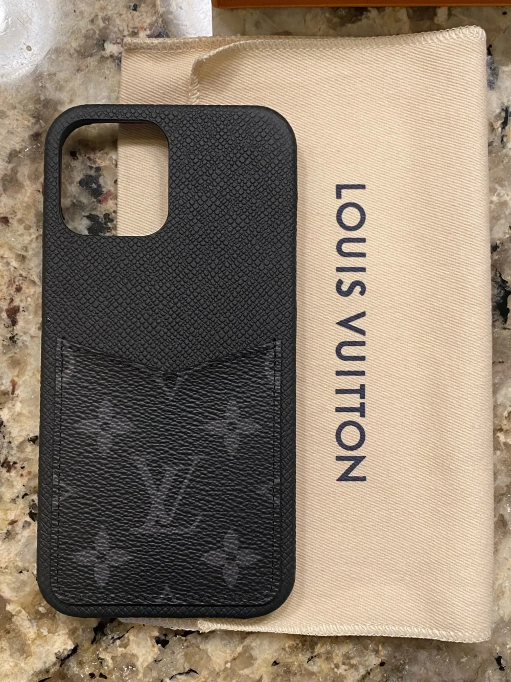 Louis Vuitton Black Monogram iPhone Case